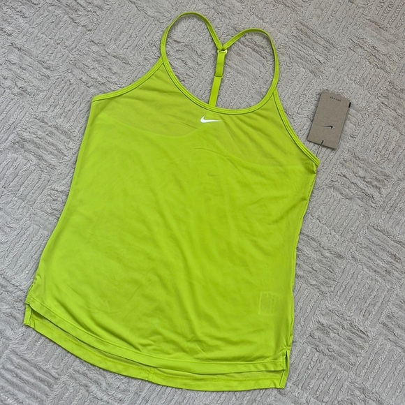 Nike Dri-fit Elastika Tank women’s training top in atomic green NWT Size Small - Picture 1 of 16